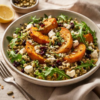 Roasted pumpkin and quinoa salad