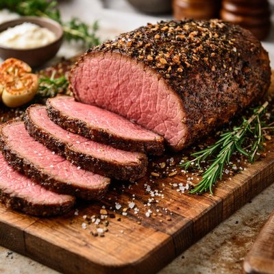 Roasted red beef