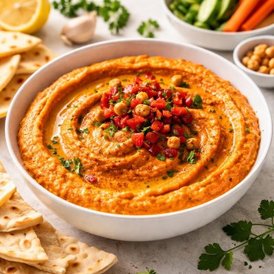 Roasted red pepper hummus