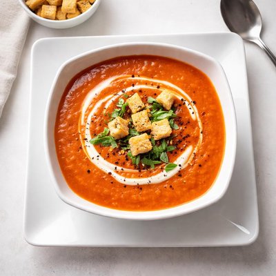 Roasted red pepper tomato soup