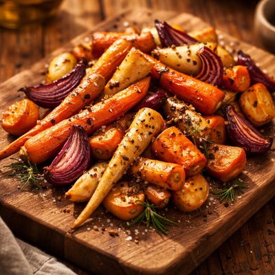 Roasted root vegetabled