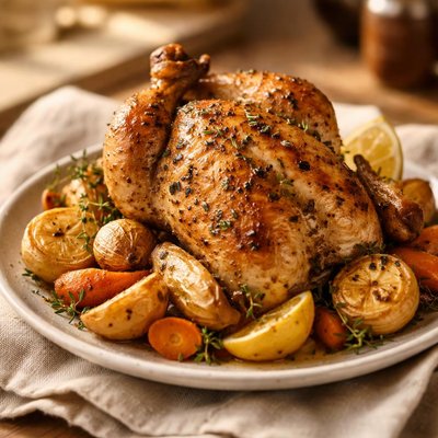 Roasted spring chicken