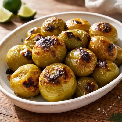 Roasted tomatillos