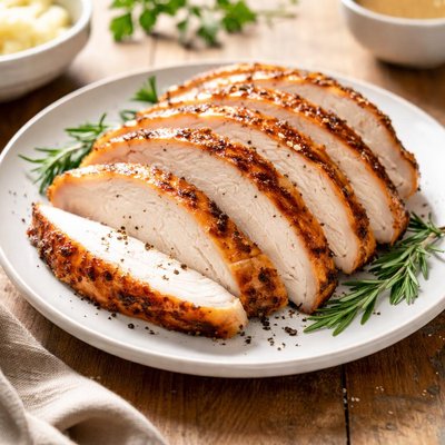 Roasted turkey slice