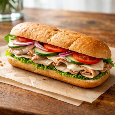 Roasted turkey sub