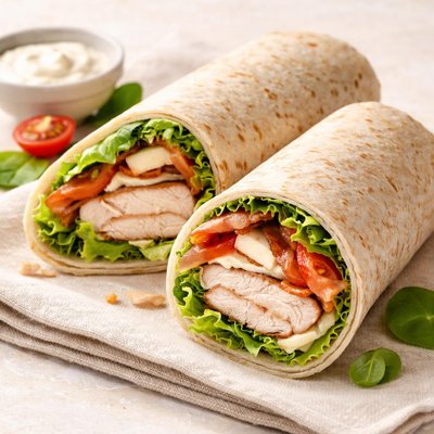 Roasted turkey wrap