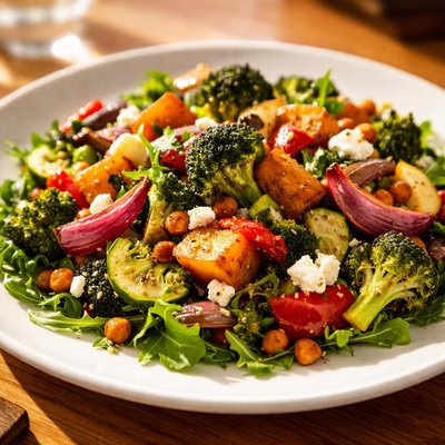 Roasted veggie salad