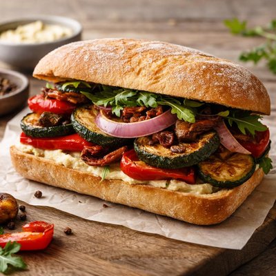 Roasted veggie sandwich