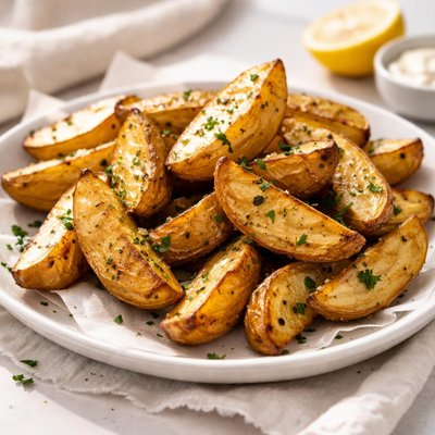 Roasted yukon potato wedges