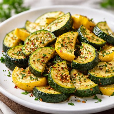 Roasted zucchini and squash