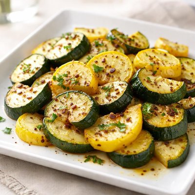 Roasted zucchini and yellow squash