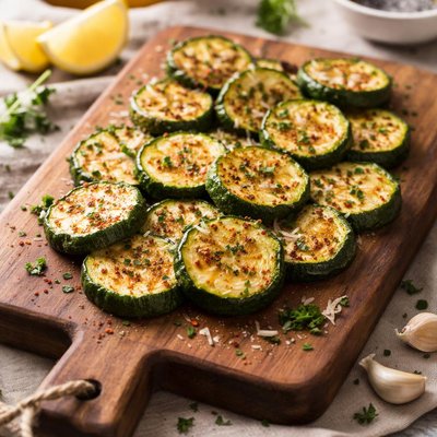 Roasted zucchini slices