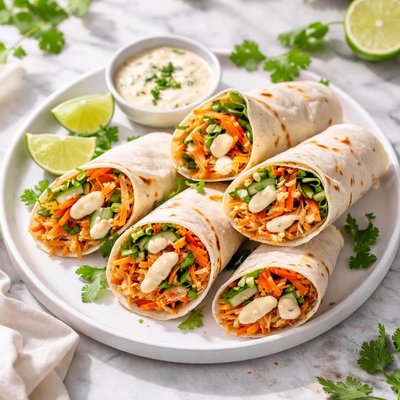 Roll with chicken and carrot