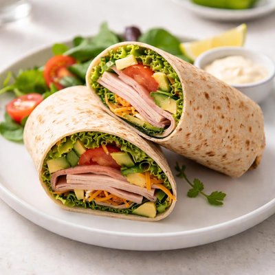 Roll with turkey ham