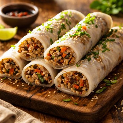 Rolled rice pancake
