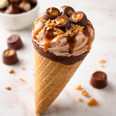 Rolo ice cream cone