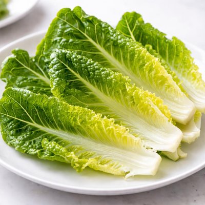 Romaine lettuce leaves