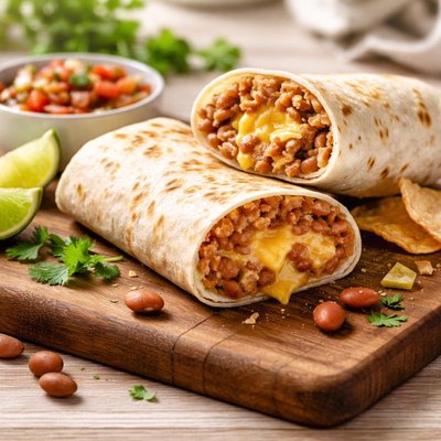 Rosas bean and cheese burrito