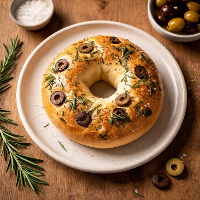 Rosemary olive bagel