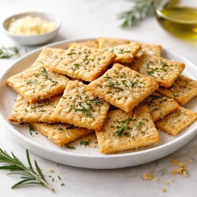 Rosemary parmesan crackers