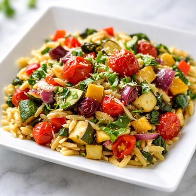 Rossted vegetable orzo