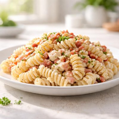 Rotini pasta with mayonnaise