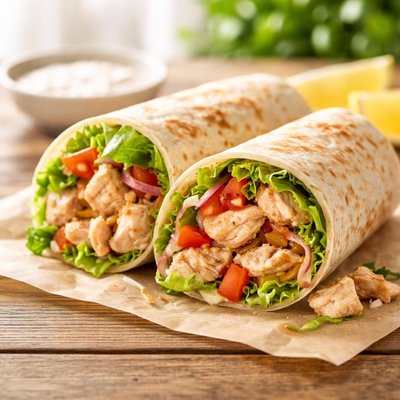 Rotissary chicken wrap