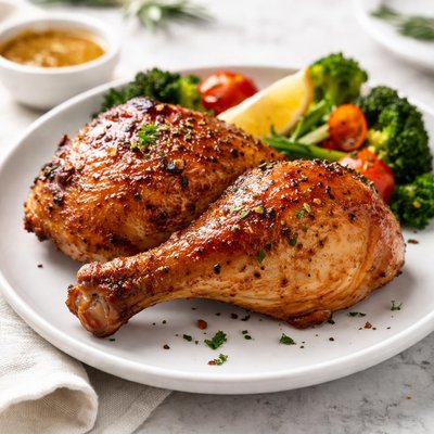 Rotisserie chicken leg and thigh