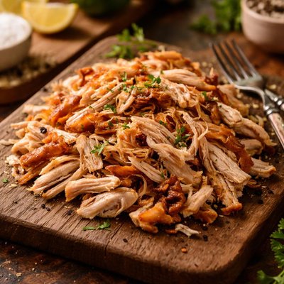 Rotisserie shredded chicken