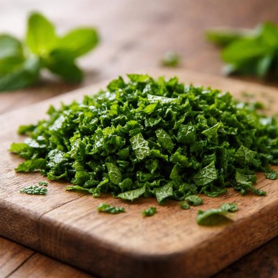 Roughly chopped fresh mint leaves