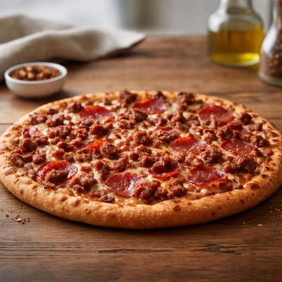 Round table meat lover pizza