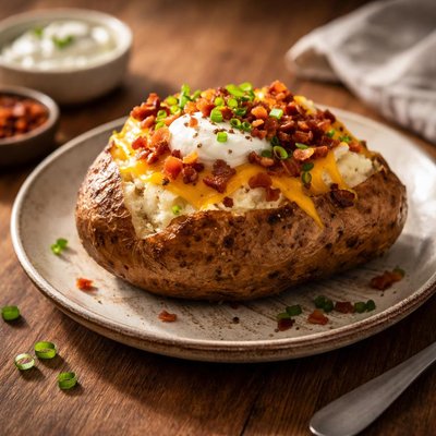 Russet potato baked