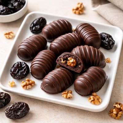 Russian prune chocolate candies