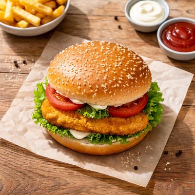 Rustlers chicken burger