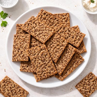 Rye bread crackers