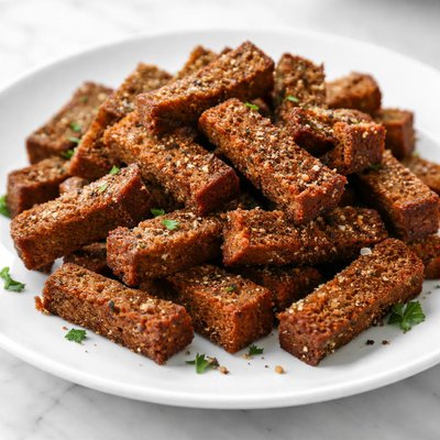 Rye bread croutons