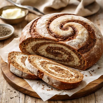 Rye bread swirl