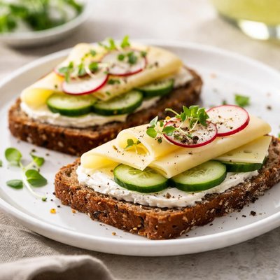 Rye bread with cheese