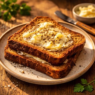 Rye buttered toast