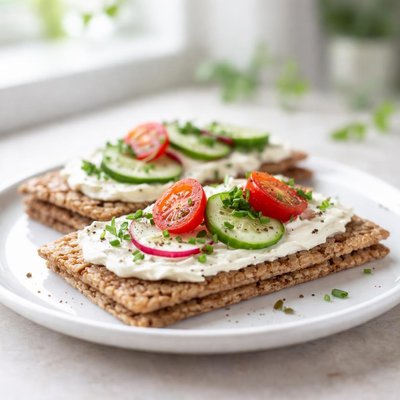 Rye crispbread with spread