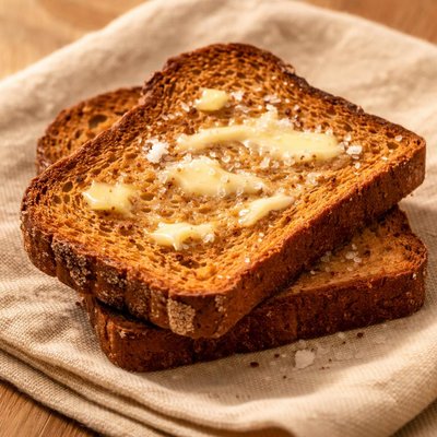 Rye toast buttered