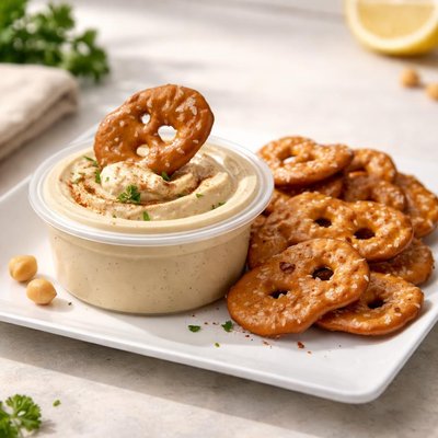 Sabra hummus pretzel