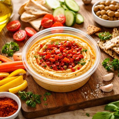 Sabra red bell pepper hummus