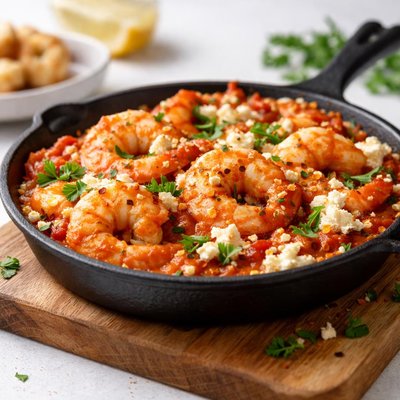 Saganaki shrimp
