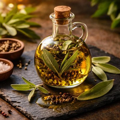 Sage-infused olive oil