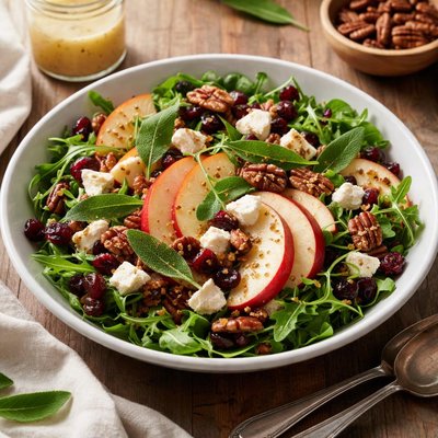 Sage apple goat cheese salad with apple vinaigrette