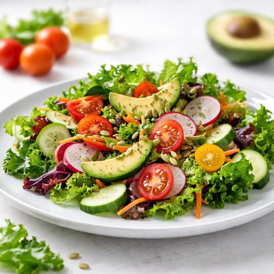 Salad and veggies