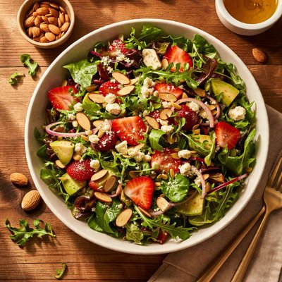 Salad with almonds
