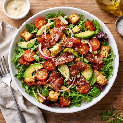Salad with bacon