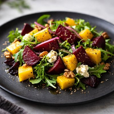 Salad with beets and mango